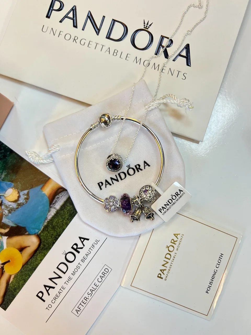 Pandora necklace and bracelet set