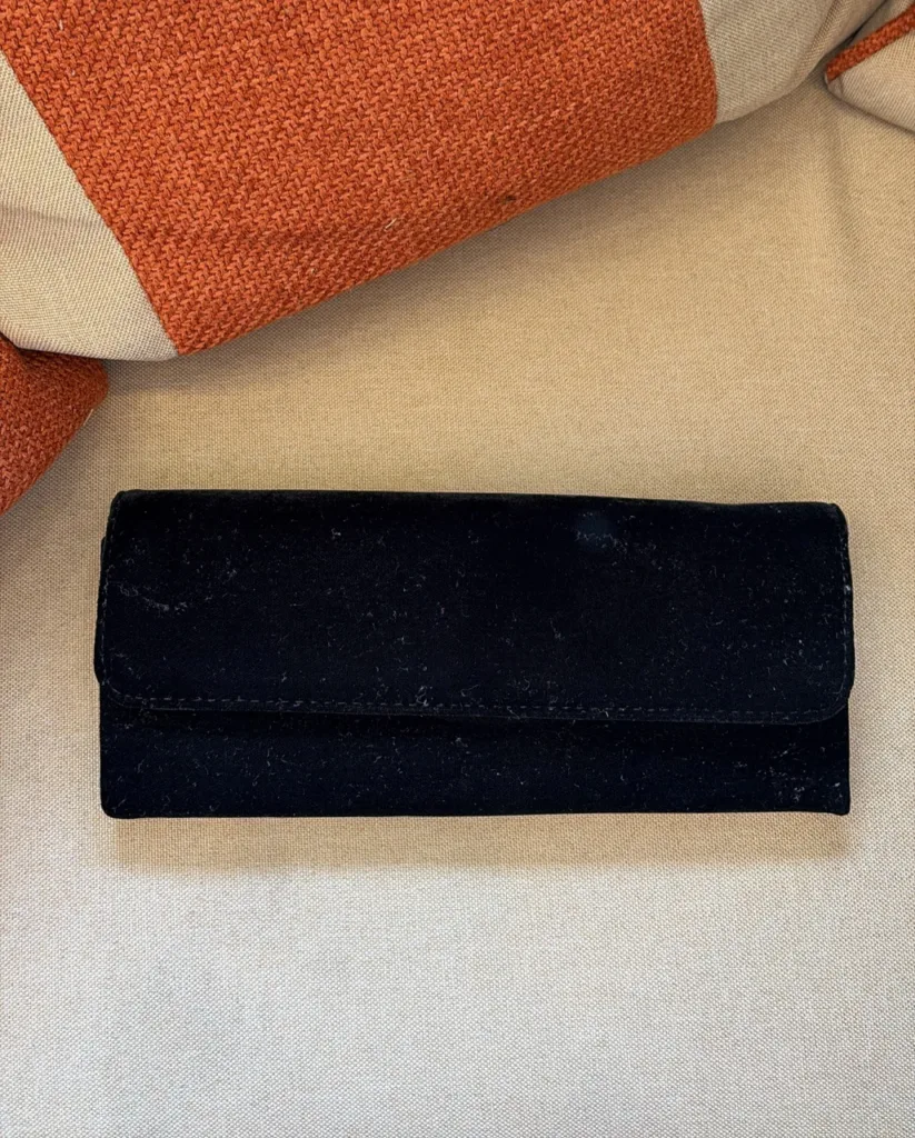 Black clutch bag