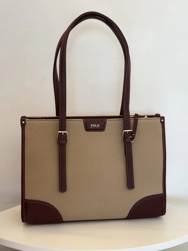 Polo burgundy market tote bag