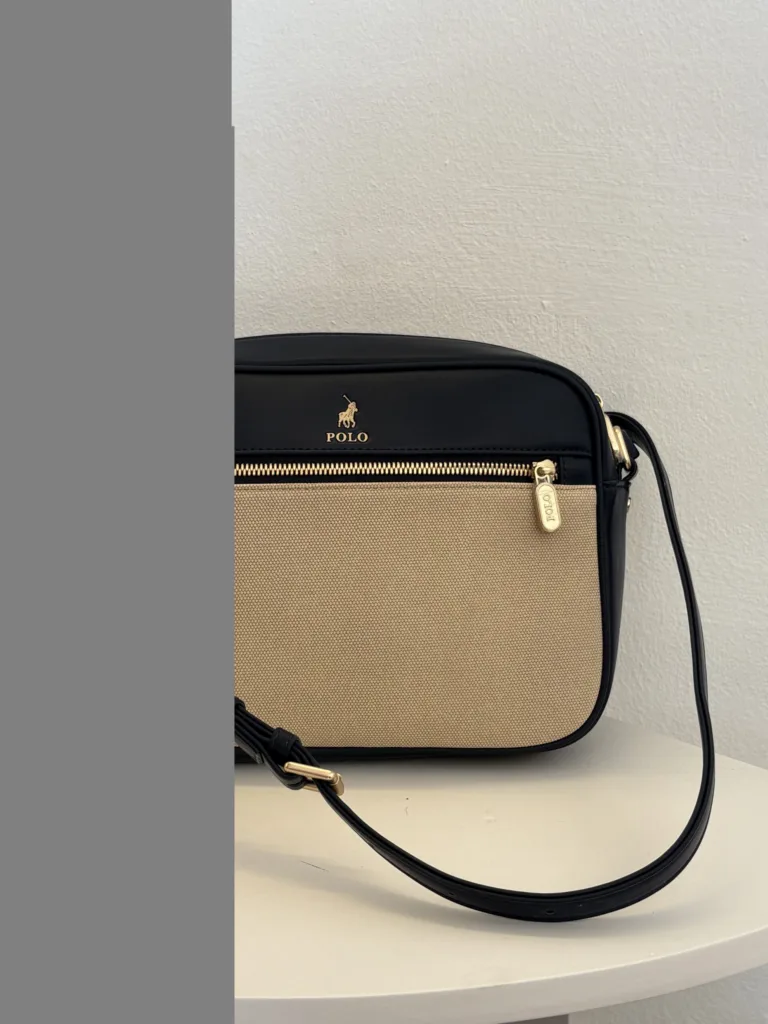 Polo nude and blue sling bag