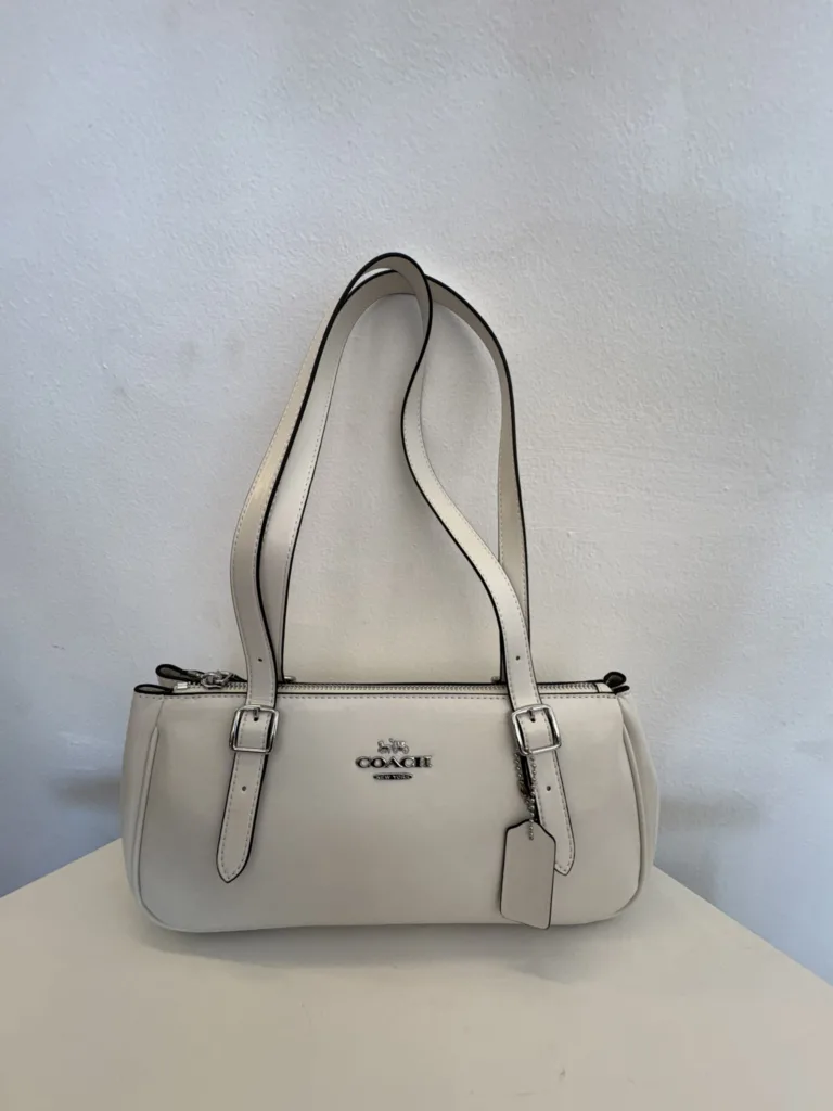 Coach cream leather small shoulder bag