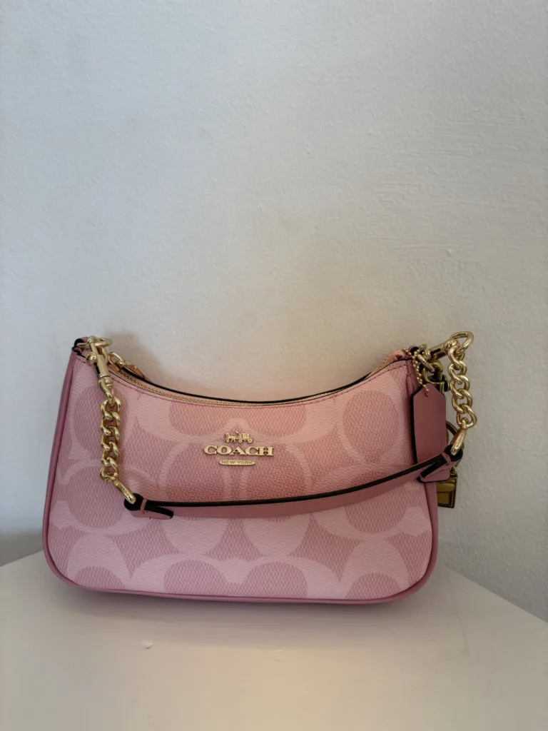 Coach Teri hobo – pink signature with chain