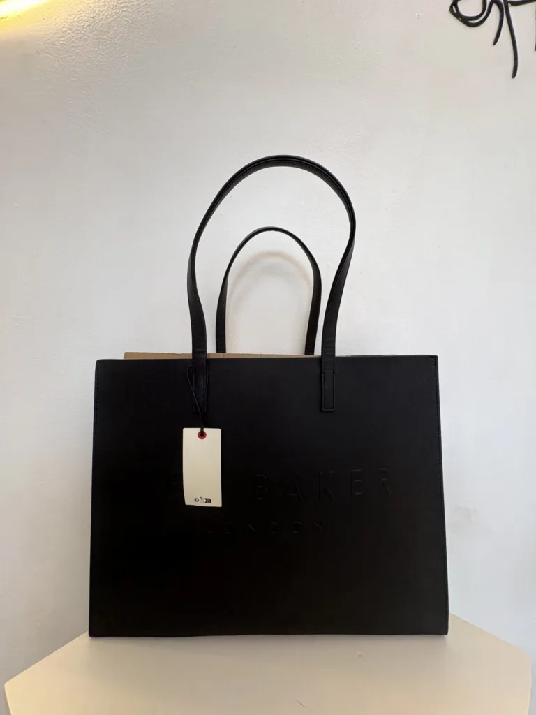 Ted Baker black matte tote