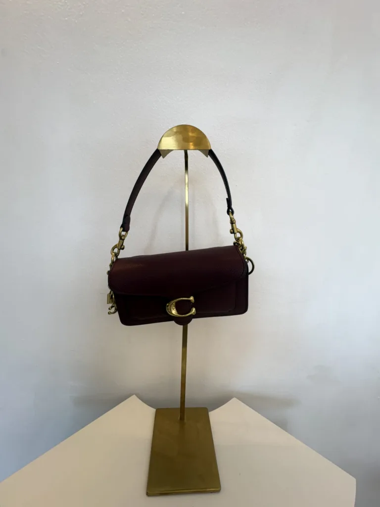 Coach burgundy suede flap crossbody