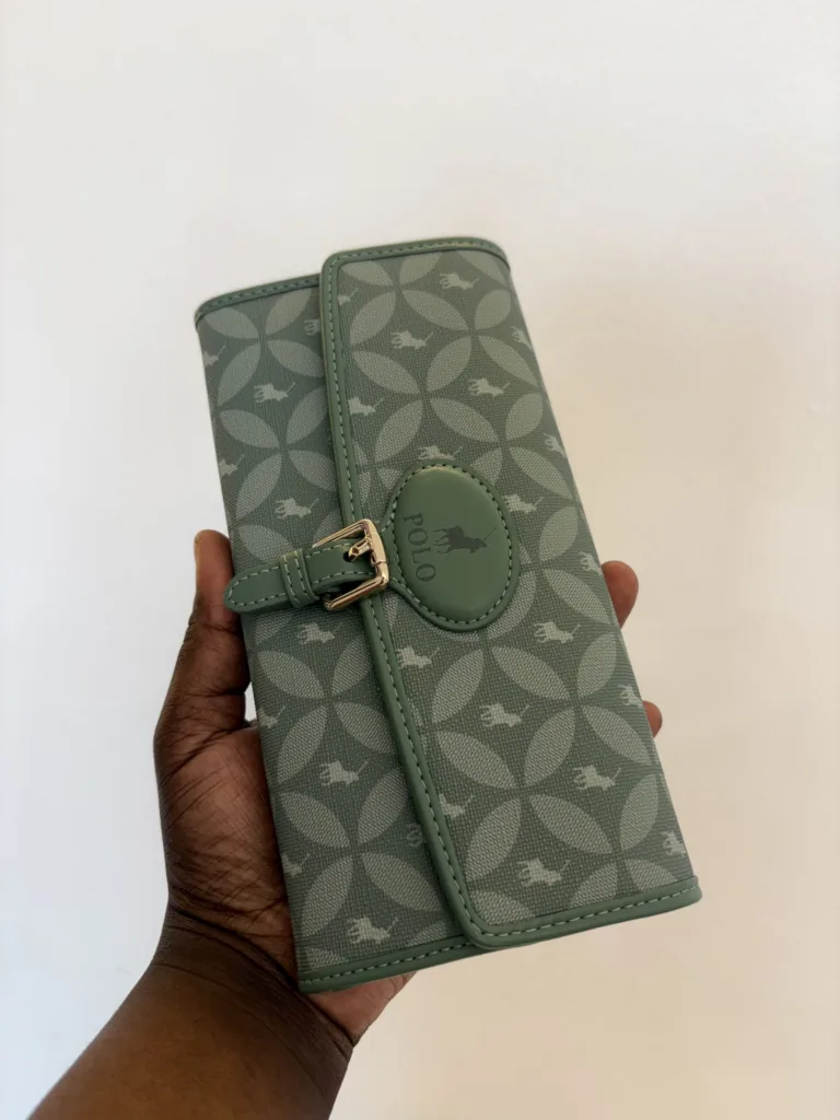 Coach sage green signature long wallet
