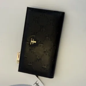 Black embossed travel wallet